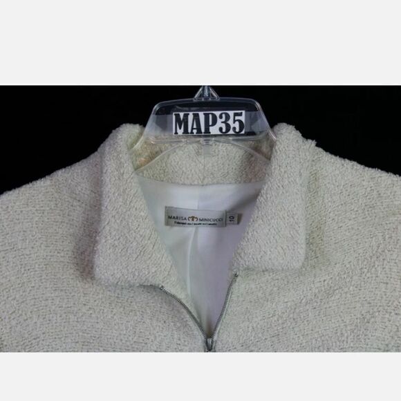 Marisa Minicucci Virgin Wool Mohair Blend Zip Front Size 10 Lined Jacket. - Picture 7 of 9